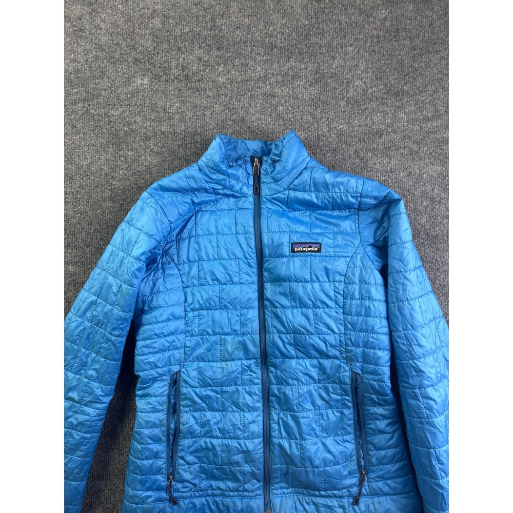 Patagonia Nano Puff Jacket Womens Small Blue PrimaLoft Insulated Quilted Puffer